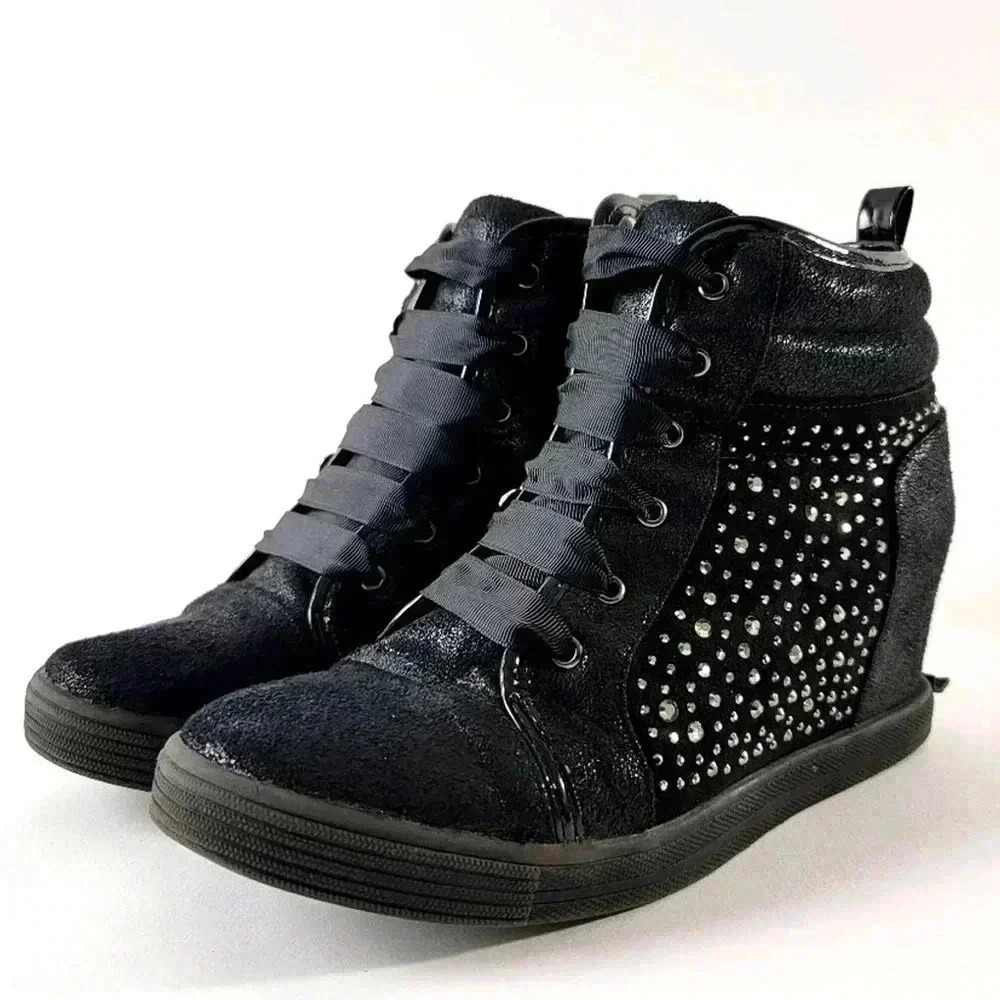 Stuart Weitzman Vance Clare Black Sneaker Shootie Bootie - Picture 8 of 10